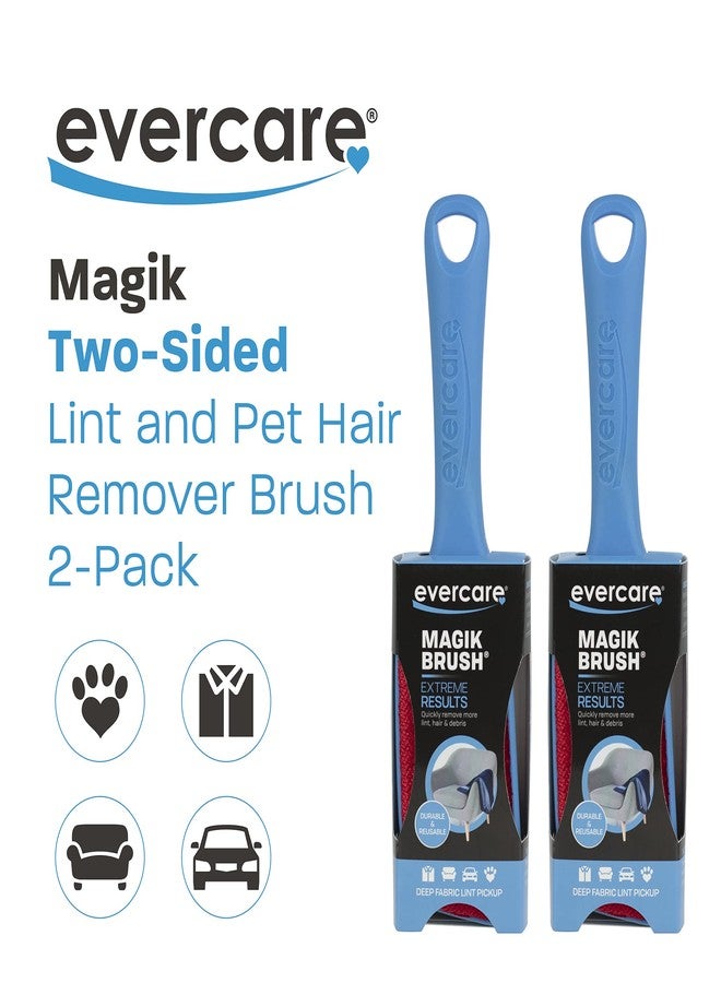 Evercare Magik Lint Brush, Two-Sided Lint and Pet Hair Remover, 2-Pack - Image 2